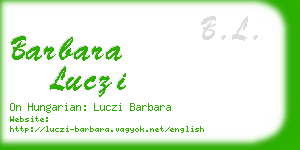 barbara luczi business card